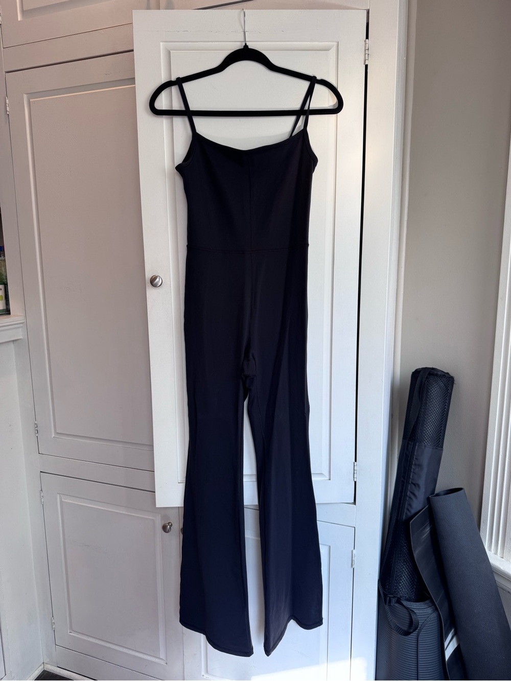 Wilfred Free Black Spaghetti-Strap Wide-Leg Jumpsuit